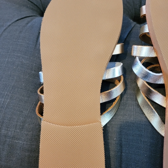 Leather Greek Sandals Tri-color Toe Loop - Picture 11 of 13